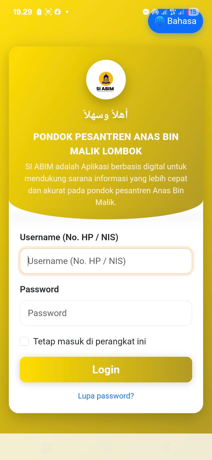 Si ABIM - Sistem Informasi Digital Ponpes Anas Bin Malik Lombok